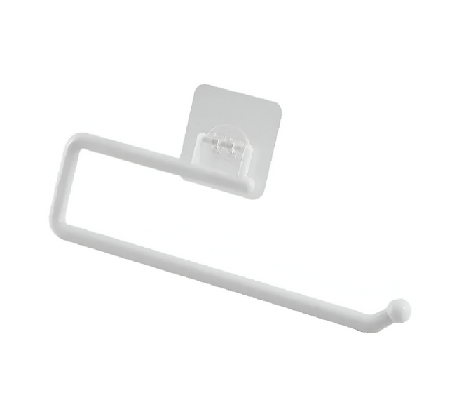 حامل مناديل وورق تواليت مثبت على الحائط بدون ثقب