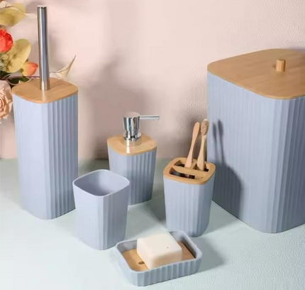 مجموعة إكسسوارات الحمام 6 قطع