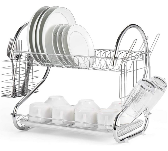 2 Layer Dish Drainer Rack