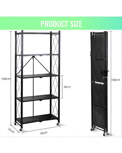 Foldable Kitchen Storage Rack 5 Layer