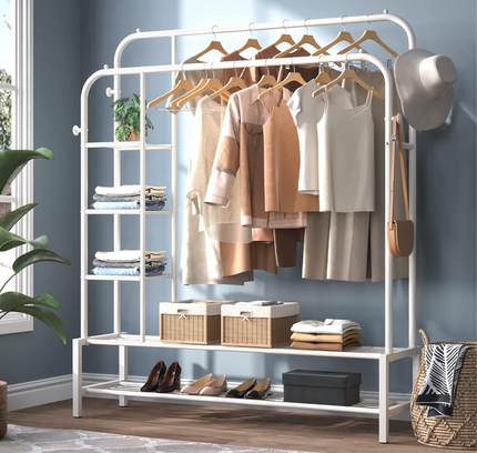 Clothes Hanger Double With Shelves 58 Kg