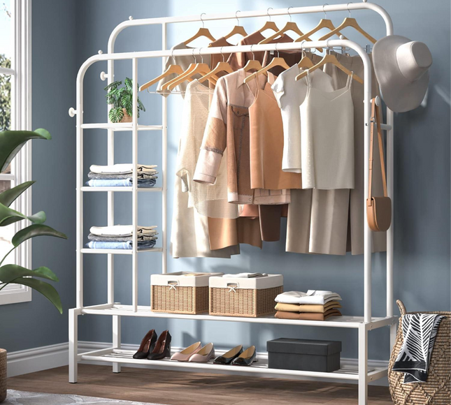 Clothes Hanger Double With Shelves 58 Kg