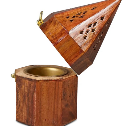 Hexagonal Wooden Burner 7153/L
