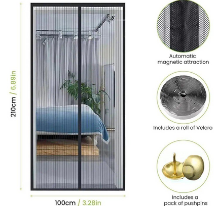 باب شبكي مغناطيسي للذباب