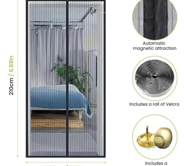 باب شبكي مغناطيسي للذباب