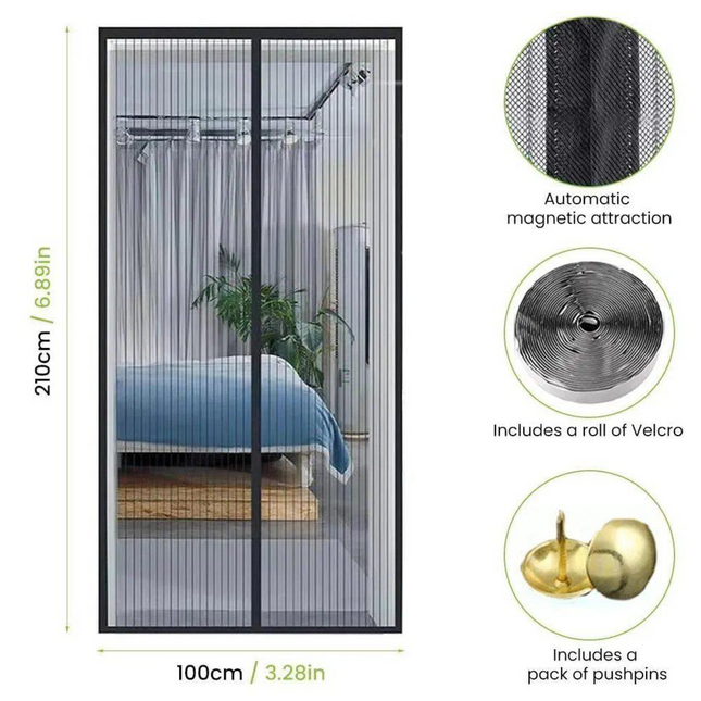 باب شبكي مغناطيسي للذباب