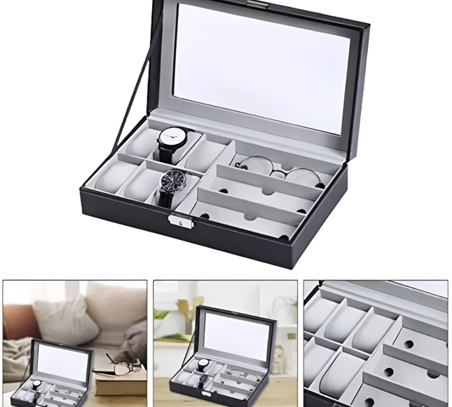Watch Glasses Storage Box 6+3 Slots