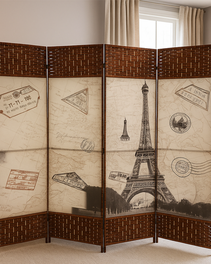 Graphics Designed Foldable Room Partition