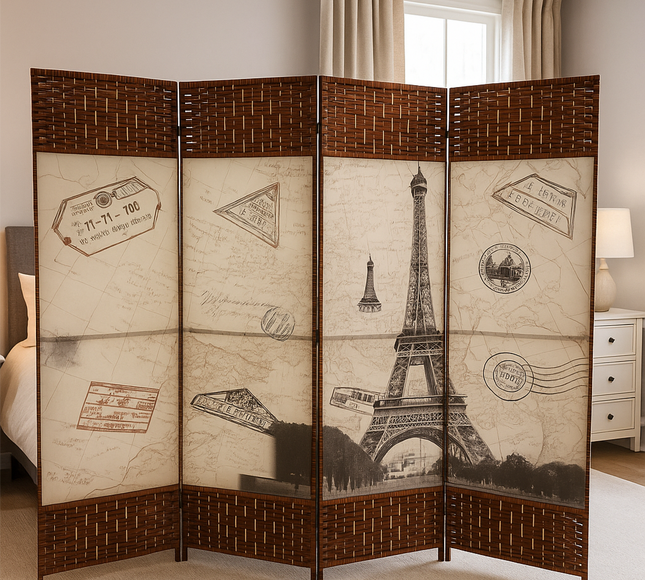 Graphics Designed Foldable Room Partition