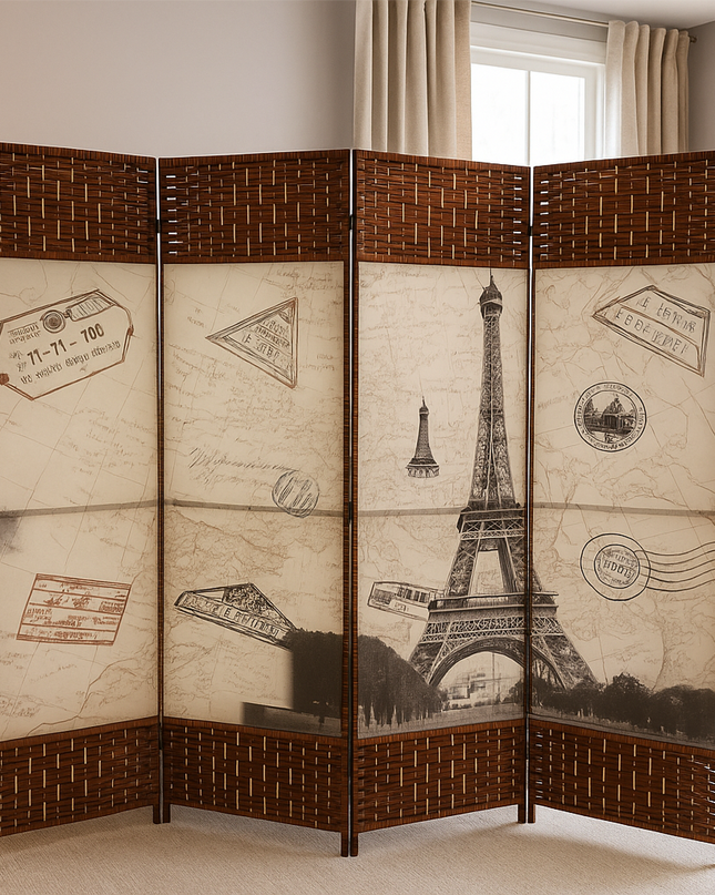 Graphics Designed Foldable Room Partition