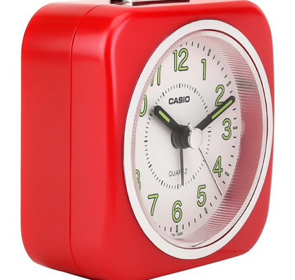 Casio Analog Table Clock Tq-143S-4Df Red