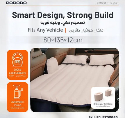 Porordo Inflatable Car Air Bed Mattress