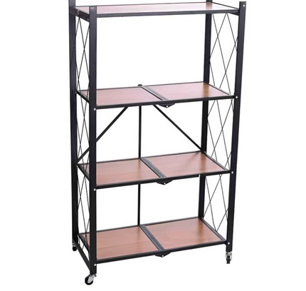 رف مطبخ خشبي مكون من 4 طبقات