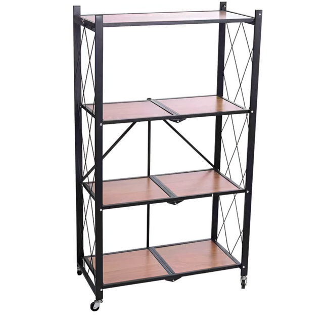 رف مطبخ خشبي مكون من 4 طبقات