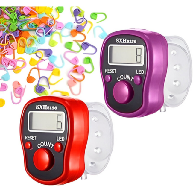 عداد الأصابع مع ضوء LED