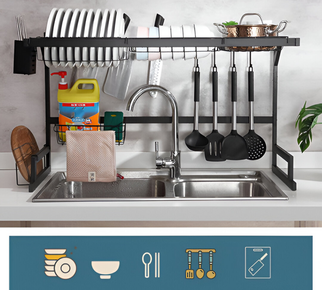 رف حوض المطبخ