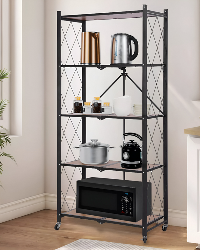 Kitchen Rack 5 layer wooden shelf