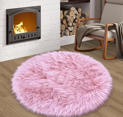Fluffy Round Rug Floor Carpet