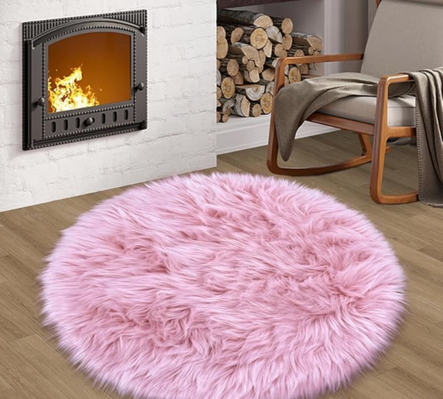 Fluffy Round Rug Floor Carpet