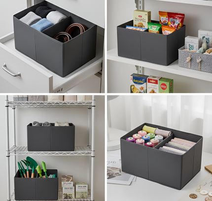 Compartment Storage Box 2 Shelf
