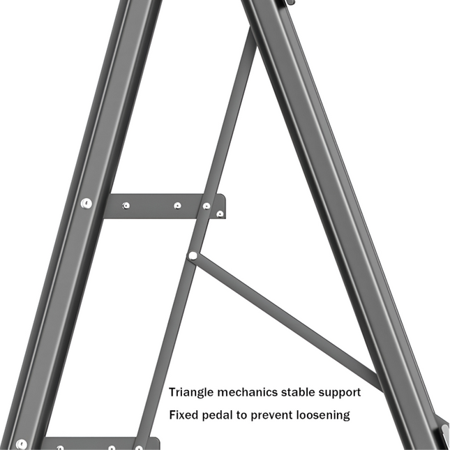 سلم منزلي قابل للطي من الألومنيوم بثلاث درجات