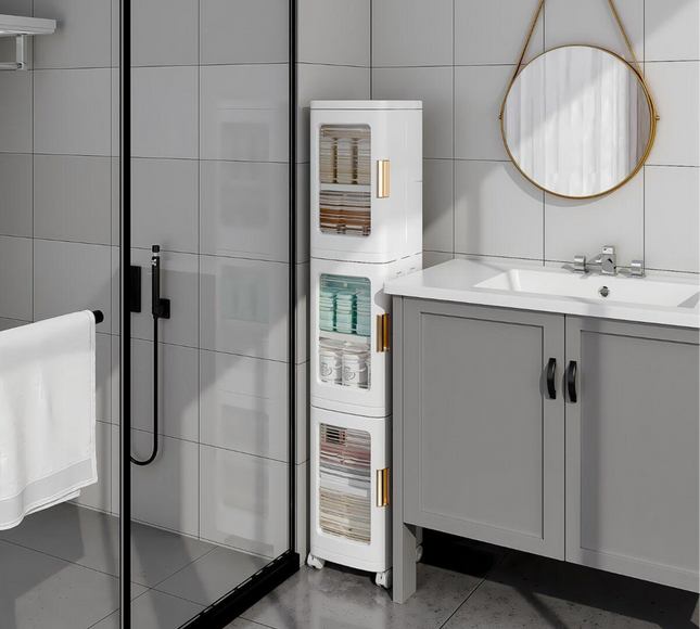 Multifunctional Narrow Storage Cabinet 3 Tier