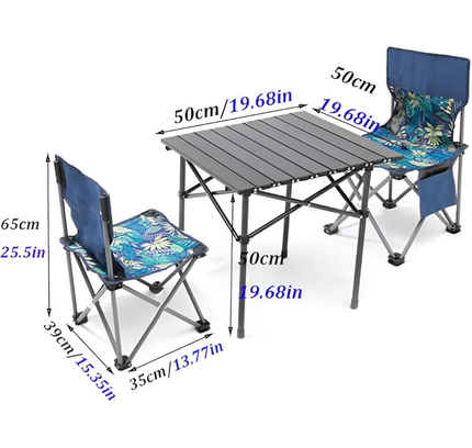 Foldable Camping Table With 4Chair Set