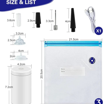 Portable Mini Air Pump Vacuum Sealer
