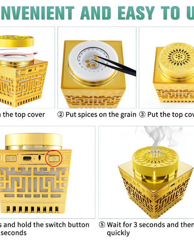 Bakhoor Burner & Quran speaker SQ-209