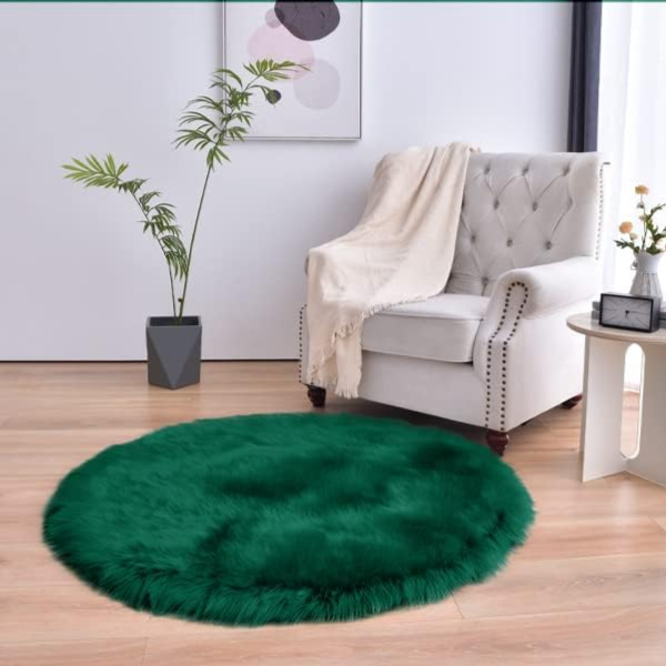Fluffy Round Rug Floor Carpet