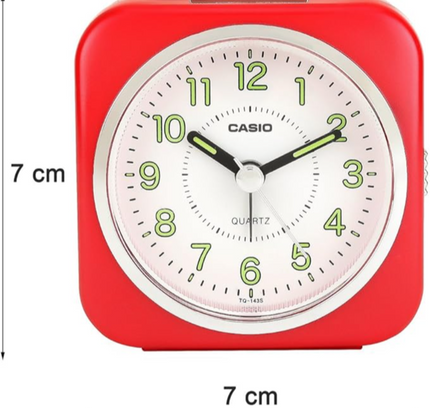 Casio Analog Table Clock Tq-143S-4Df Red