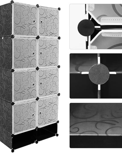 Wardrobe 8 Cube With Shoe Rack