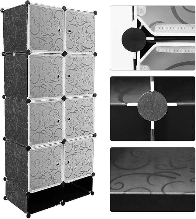 Wardrobe 8 Cube With Shoe Rack