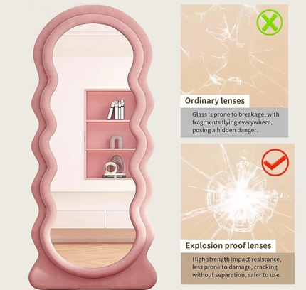 Irregular Wavy Shape Full Length Mirror