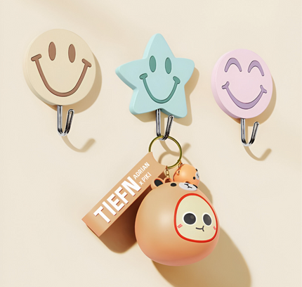 خطاف حائط متعدد الأغراض على شكل ابتسامة