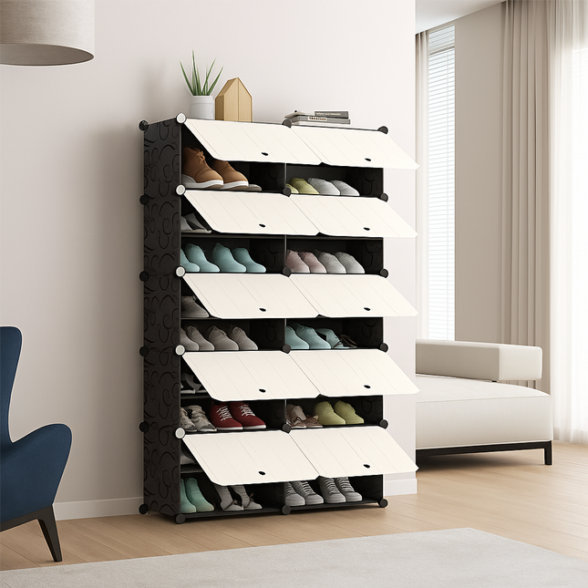Shoe Rack 2 Column 10 Layer 10 Doors