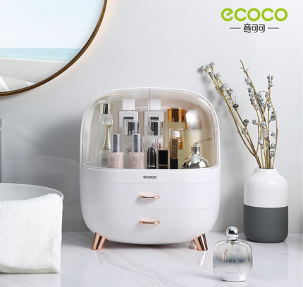 غطاء صندوق تخزين مستحضرات التجميل المكتبي