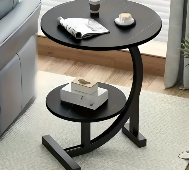 2 Tier Coffee Table Round Shape