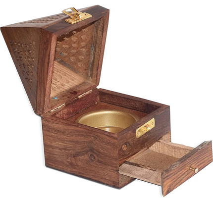 Bakhoor Burner Wooden Medium 7128