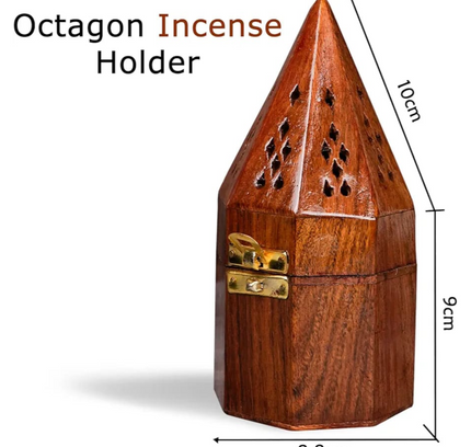 Hexagonal Wooden Burner 7153/L