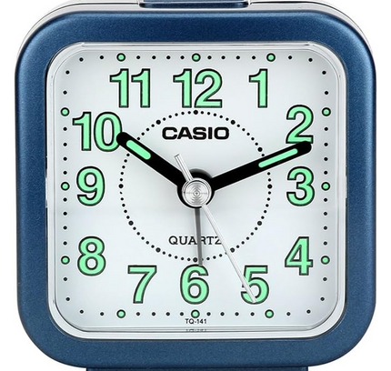 Casio Analog Table Clock Blue- Tq-141-2Df
