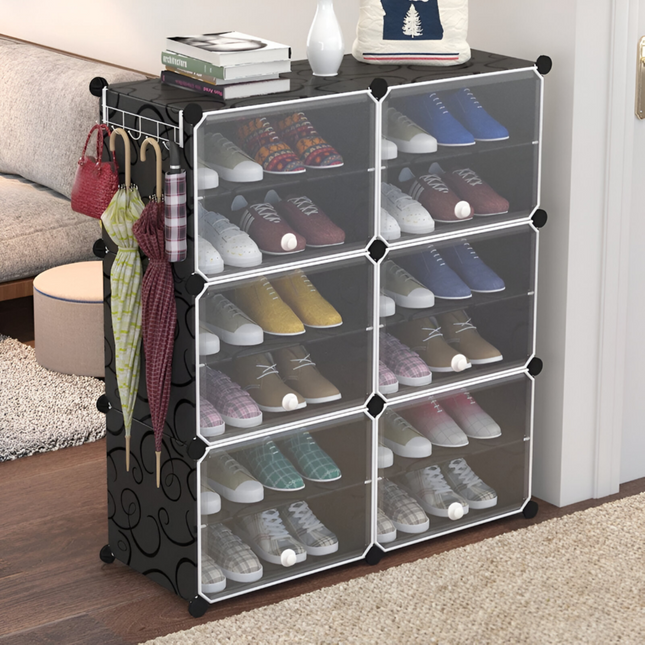 Shoe Rack 2 Column 6 Layer 6 Doors