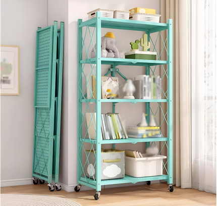 رف تخزين مطبخ قابل للطي مكون من 5 طبقات