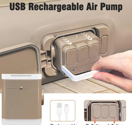 Inflatable Double Size Bed Automatic Pump 190X135X25Cm