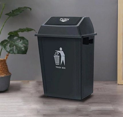 Plastic Dustbin With Push Lid, 40L