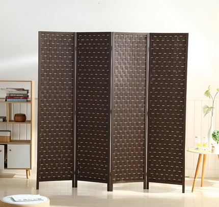 Foldable Privacy Room Divider Partition Wood
