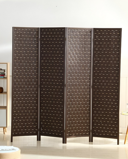 Foldable Privacy Room Divider Partition Wood
