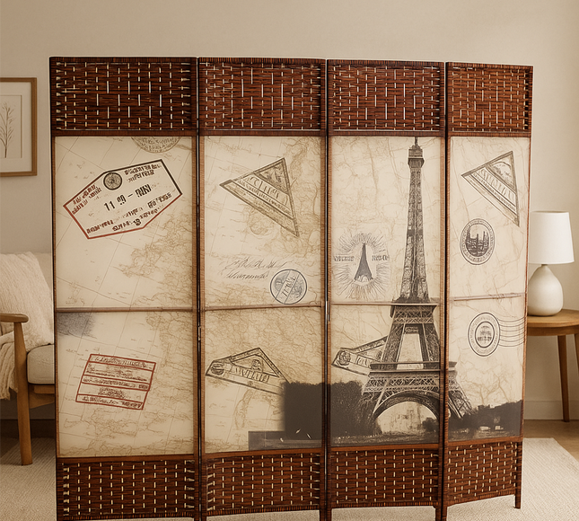 Graphics Designed Foldable Room Partition