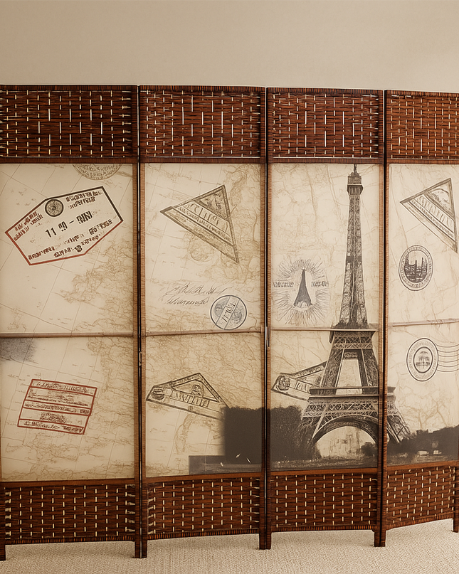 Graphics Designed Foldable Room Partition