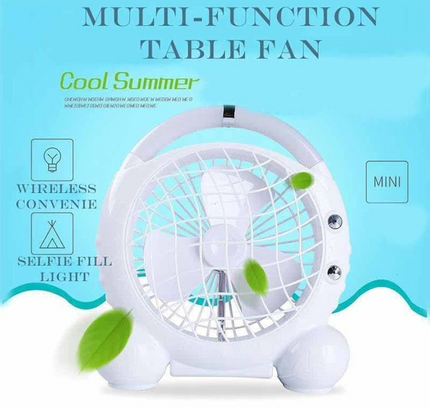 مروحة صغيرة محمولة مع ضوء LED JR-5500